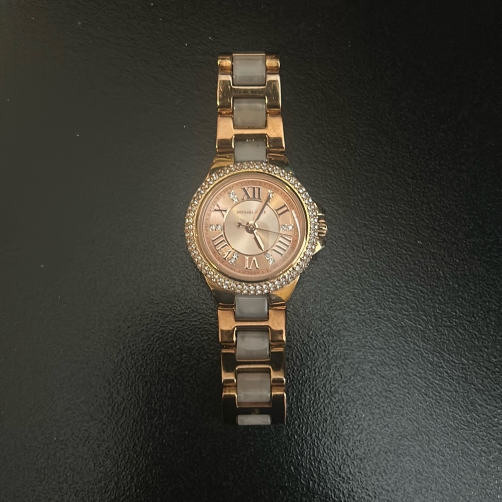 Michael Kors Camille Petite Watch with Swarovski Crystals - Stainless Steel